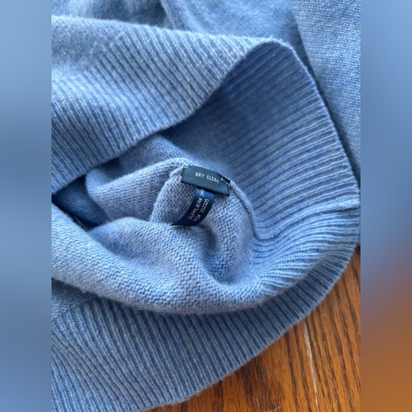 Polo by Ralph Lauren Vneck Italian Yarn 100% Lambs Wool Baby Blue Size M - Picture 5 of 8